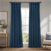 HPD Half Price Drapes Tende oscuranti in finto lino, per camera da letto, lunghe 213 cm (1 pannello), 127 x 213 cm (larghezza x lunghezza), decorazione per la casa, colore blu scuro scuro