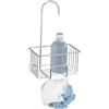Wenko Portaoggetti per Doccia MOD. Milito in Acciaio Inox mensola sospesa Accessori Bagno Cromo Lucido Piatto Doccia 18x28,5x13 cm Argento Lucido