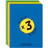 Conquerant Conquérant, Set di 3 quaderni classici, 24 x 32, 96 pagine, quadretti, con copertina in polipro, giallo, verde, blu