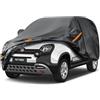 Kayme Telo Copriauto da Esterno, Compatibile con Fiat Panda (2011-2025), Copertura a 7 Starti per Impermeabile Anti UV Anti Vento Antipolvere, Telo Copri con Cerniera e in Cotone.