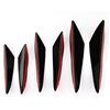 Majatou 6 Set Paraurti Pinna, Paraurti Auto Canard Alette Splitter, Nero Lucido | Kit Splitter Paraurti Anteriore Universali, Auto Paraurti Anteriore Alette Esterne Spoiler Canard Kit, protezione da graffi