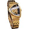 FORSINING Orologio automatico da uomo, con quadrante triangolare, orologio meccanico di lusso, da uomo, Oro