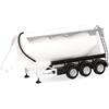 herpa Rimorchio cisterna per latte Feldbinder 35m³ a 3 assi, bianco, modello in scala 1:87, da collezione, Made in Germany, plastica