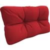 POKAR Cuscino-schienale Imbottito laterale 60x40cm per Divano da Giardino, fodere asportabile e lavabile, Spalliera per Bancali, Interno ed Esterno, DYI - fai da te, senza Pallet, Rosso