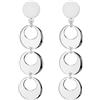 Tuscany Silver Orecchini pendenti disco traforato 11 x 25 mm in argento sterling per donna