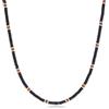 GAVU Collana da Uomo Onice Nero e Diaspro Rosso, Collana di Perline di Pietre Dure Naturali da Uomo