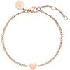Purelei® Bracciale Tiny Heart - Bracciale in filigrana con ciondolo a forma di cuore | Acciaio inossidabile 18K placcato oro, argento, oro rosa | Lunghezza regolabile, Eine Grösse, Acciaio