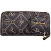 Giulia Pieralli Portafoglio Donna in Pvc Portamonete Carte Credito Banconote Multitasche Tessere Con Zip Coffe Beige