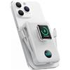 QTshine Magnetico Power Bank con Cavi Integrati per MagSafe, 10800mAh Wireless Caricatore Portatile QC4.0+25W PD Ricarica Rapida USB C Batteria Esterna con LED Display per Apple Watch/iPhone 16/15/14/13/12