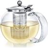 Teabloom Classica Teiera per Uso Quotidiano - Teiera in Vetro per Fornello - Capacità 1200 ml - Infusore in Acciaio Inox Removibile