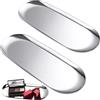Taiyyi 2 Vassoi Ovali in Acciaio Inox Ovale 23 x 9 cm Vassoio Decorativo per Candele Ovale Contenitore per Gioielli per Dessert Cosmetici Candele (Oro,Argento) (Argento)