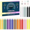 Tobeape 24 candele colorate 10 cm, mini a punta inodore per stregoneria, altare Wicca, strumenti magici, rituali, preghiere, meditazione e decorazione