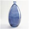 THE GLASS COMPANY Vaso di vetro riciclato con design semplice - Vaso di vetro fatto a mano Decorazione domestica in stile mediterraneo (Blu Navy)