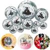 Morofme Disco Mirror Ball 11pcs argento appeso palla a specchio Disco Ball palla a specchio lucido Disco Ball per albero di Natale Matrimonio Compleanno Party Decorazione Effetto Luce
