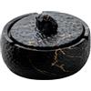 Smavles Portacenere Coperchio con Coperchio, Smavles Posacenere Antivento in Ceramica, Vassoio per Cenere da Fumo da Tavolo, Posacenere per Sigarette per Uso Interno o Esterno per Casa Ufficio Balcone (Nero)