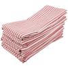 KEMTAT Tovaglioli di Stoffa in Misto Cotone e Lino a Righe semplici, tovagliette, Strofinacci, Set da 8 (40 x 30 cm) per Eventi e Uso Domestico