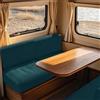 VFGFDJNDFX Elasticizzato Copri Divano Per Caravan, Senza Braccioli Fodera Divano Protezione Lavabile,Per Camper Auto Panca Copridivano. (Blu Verde,W 90-130 cm,D 60-90 cm)