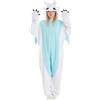 LANFAN Costume da onesie drago, pigiama da uomo e donna, unisex, cosplay animale, peluche, pigiameria per Halloween, tuta per uomini e donne, bianco, S
