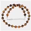 Bundela Gems Collana unisex A++ occhio di tigre giallo liscio tondo perle pietre preziose ...