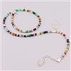 Mystery Of Gems Collana fatta a mano 18" perline con pietre preziose rondelle sfaccettate col...