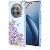 SEAHAI Cover per Realme 12 PRO 5G/Realme 12 PRO+ Plus 5G, Custodia Protettiva Ultra Sottile ed Elegante in Silicone TPU Trasparente, Bello Fiori Colorful Cover Antiurto Case - Fiori di ciliegio