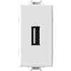 4box - Alimentatore USB 2.1 A compatibile Bticino® Matix™, per caricare i tuoi dispositivi senza bisogno di alimentatori. Occupa un solo modulo della tua serie civile. Colore Bianco