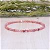 Bundela Gems Bracciale A++Nature Fragola Quarzo e Perle Sfaccettate Rondell Gemstone Beads...