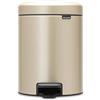 Brabantia Pattumiera a Pedale da Bagno 5L, Lega di Acciaio Plastica, Metallic Gold, 5 l