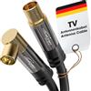 KabelDirekt - Cavo Antenna TV 4K, Coassiale - 90° angolato/dritto - 2 m - Cavo TV digitale/analogico - Disponibile in 0,5-20 m (Presa dritta/Spina angolata, per DVB-C/DVB-T/DVB-S, nero)