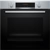Bosch Forno Elettrico da Incasso Ventilato Multifunzione con Grill e Cottura a Vapore 71 Litri 60 cm Classe A+ colore Nero e Inox - HBA574ES3 Serie 4