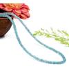 Bundela Gems Collane girocollo con perline Rondelle sfaccettate acquamarina naturale 3-4 m...