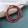 Bundela Gems A++ Collane di perle rotonde con pietre preziose sfaccettate granato rosso...