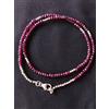 Bundela Gems Collane perle piene argento pietre preziose rondelle sfaccettate granato...