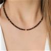 Mystery Of Gems Bellissima collana fatta a mano 18" con perline e pietre preziose rotonde sfa...
