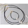 Bundela Gems Delicate collane girocollo nere con perline e pietre preziose rotonde sfaccet...