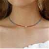 Bundela Gems Delicate collane di perline rotonde in corniola, apatite e iolite 18""