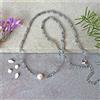 Bundela Gems Collana girocollo con perline in vera labradorite e pietra preziosa rotonda s...