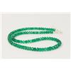 Bundela Gems A++ collane perle rondelle sfaccettate in vero onice verde 18" uomo e donna