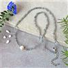 Bundela Gems Collana fatta a mano 18" perle e labradorite 2 sfaccettate rotonde 2 mm picco...