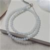 Bundela Gems A++ Bellissime collane di perline rotonde in pietra di luna 18"" uomo e donna