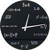 Out of the blue Orologio nero da parete in vetro, Mathematic