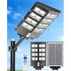 Ofuray Of-2600W Lampione Solare LED Esterno, 6500K Lampada Solari con Sensore di Movimento, Impermeabile IP67 Lampione Stradale, Faretto LED da Esterno Solare con Telecomando Adatto per Cortile,Garage