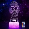 Hoofun Lampada Taylor: Swift Merchandise fan di TS, Lampada illusion 3D LED con Controllo Remoto Intelligente 16 Colori, Regali per Ragazze Camera Decorazione Festa Musicale Compleanno Natale
