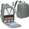WEPLAN Borse da Cabina per Easyjet 45x36x20 Bagaglio a Mano Zaino Ryanair 40x20x25 Zaino da Viaggio Donna Zaini Aereo Travel Backpack Zaino Casual Daypack Zaino Porta PC 15.6 pollici,Verde Militare L