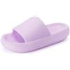 Misolin Ciabatte Donna Estive Nuvola Pantofole Uomo Doccia Sandali Comode Piscina Spiaggia Antisudore Slide Antiscivolo Scarpe da casa Interni ed Esterni,Grigio 39/40 EU