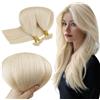 RUNATURE Extension Cheratina Capelli Veri 60 cm Biondo Platino 50 Ciocche 50g #60