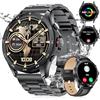 LIGE 1.43" AMOLED Smartwatch Uomo,Orologio Smartwatch con Chiamata Bluetooth/400mAh/Cardiofrequenzimetro SpO2/100+ Modalità Sportive,IP68 Impermeabile Smartwatch per Android iOS