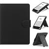 HoYiXi Custodia Universale Compatibile con 6"-6.8" Kobo/PocketBook/Tolino/Sony E-Book eReader Kindle Paperwhite/Kobo Clara HD/Kobo Clara 2E Pelle Cover con Stand per 6-6.8" E-Book Kindle, nero