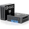 BMAX Mini PC B4Turbo Intel N150 13a Generazione Twin Lake (Beat N100/N95, fino a 3,6 GHz) 16 GB SO-DIMM DDR4 512 GB M.2 SSD, Mini Computer Triplo Display, HDMI ×2, Type-C, Wi-Fi 5, BT 5.0 PC Fisso