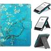 HoYiXi Custodia Universale Compatibile con 6"-6.8" Kobo/PocketBook/Tolino/Sony E-Book eReader Kindle Paperwhite/Kobo Clara HD/Kobo Clara 2E Pelle Cover con Stand per 6-6.8" E-Book Kindle, fiore